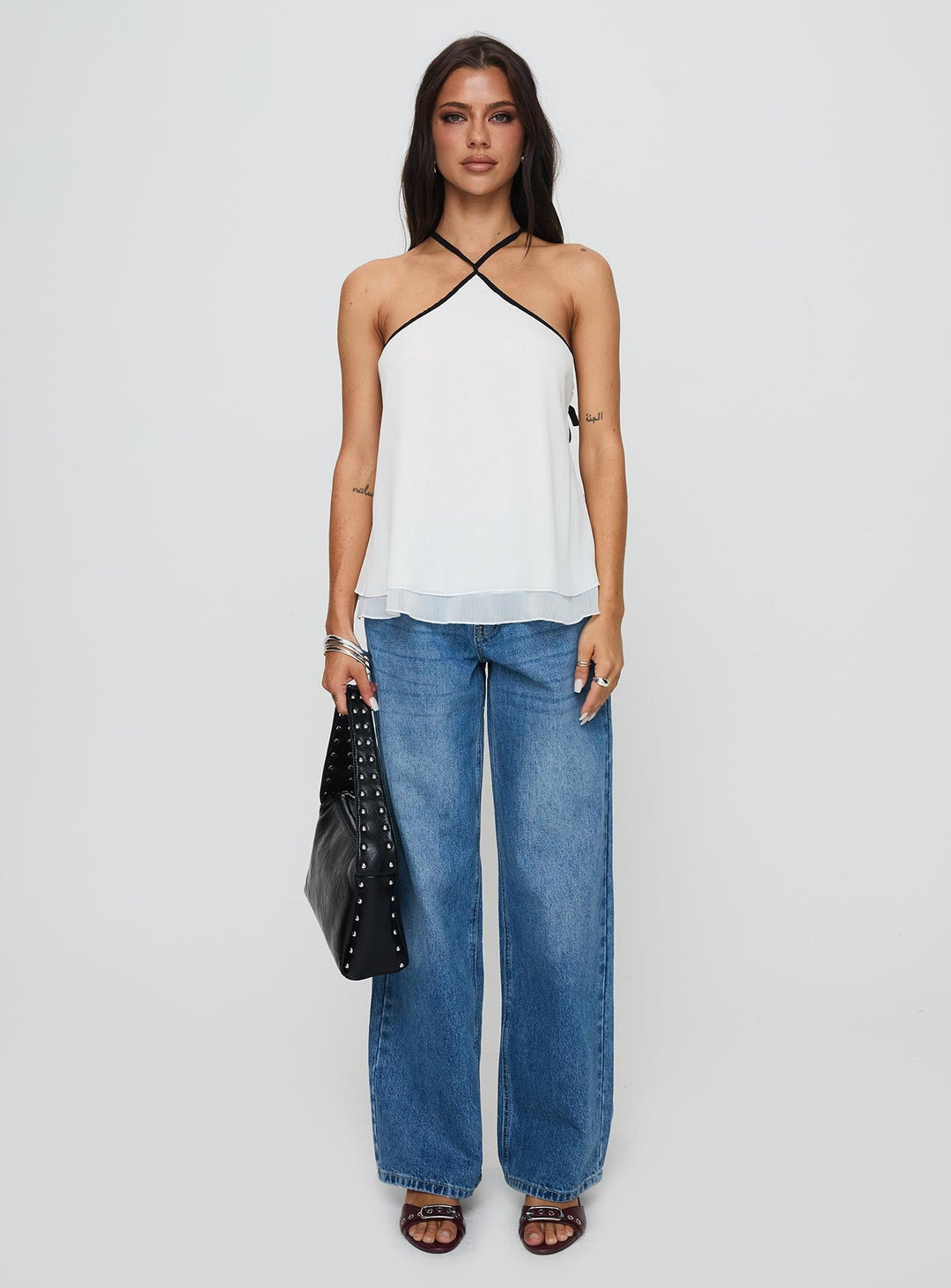 Isabetta Halter Top in White