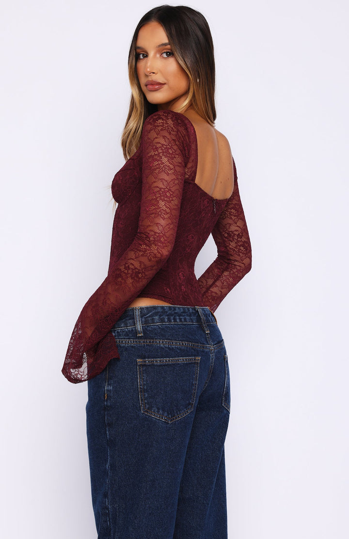 Susan Lace Corset Full Sleeve Top