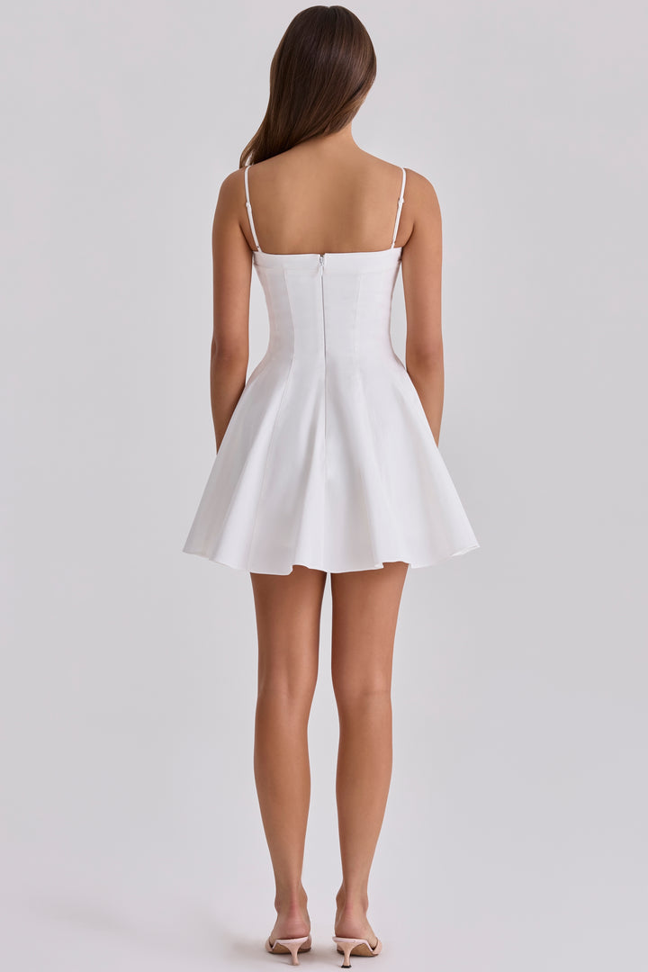 Belle Mini Dress in butter yellow