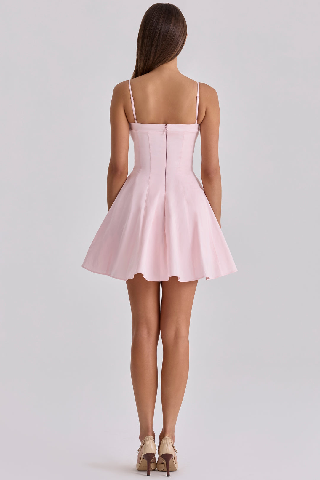 Belle Mini Dress in Baby Pink