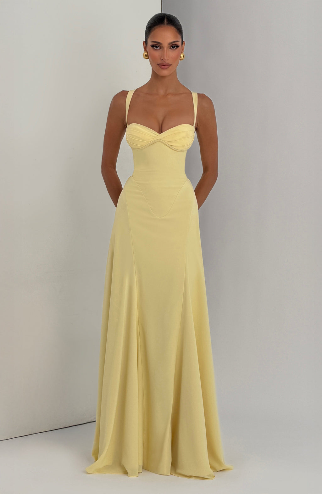 Anora Maxi Dress in Butter Yellow