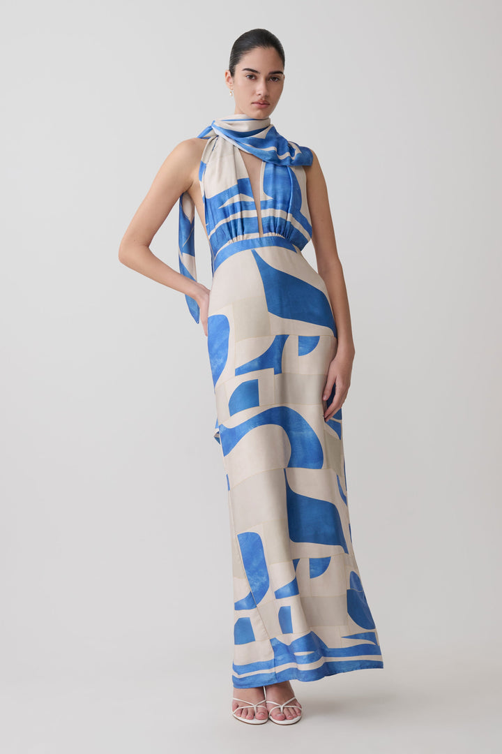 Mariselle Halter Maxi Dress