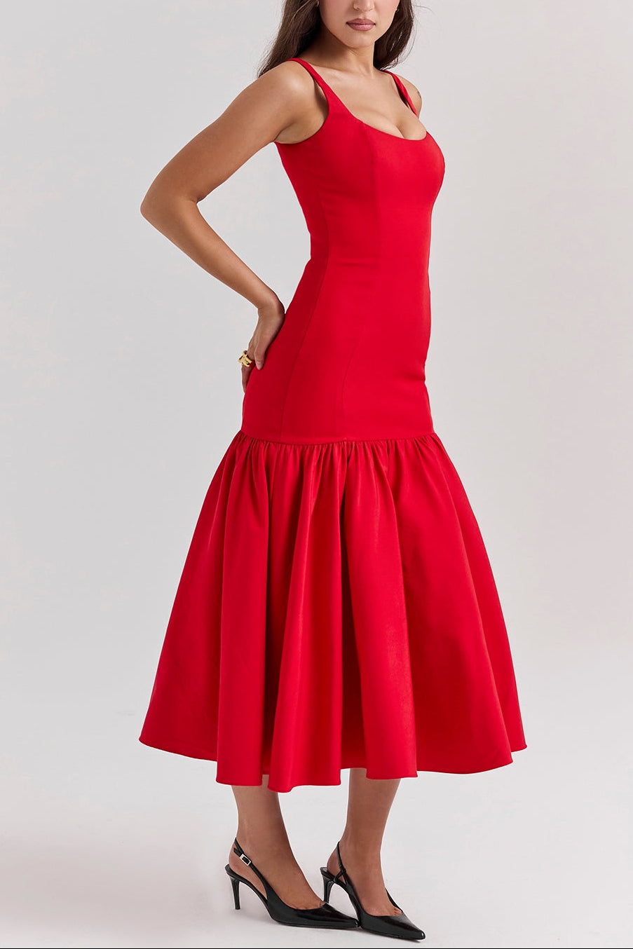 Alice Drop Waist Midi Dress