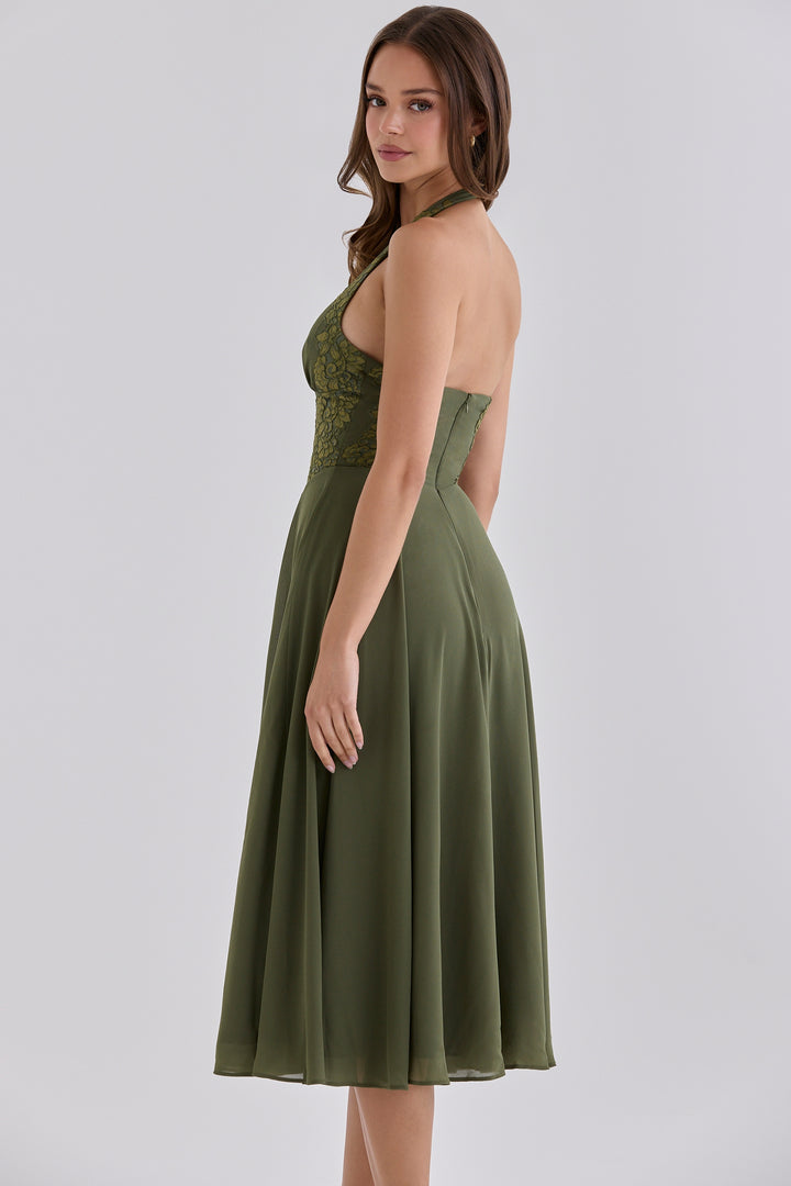 Violetta Lace Midi Dress