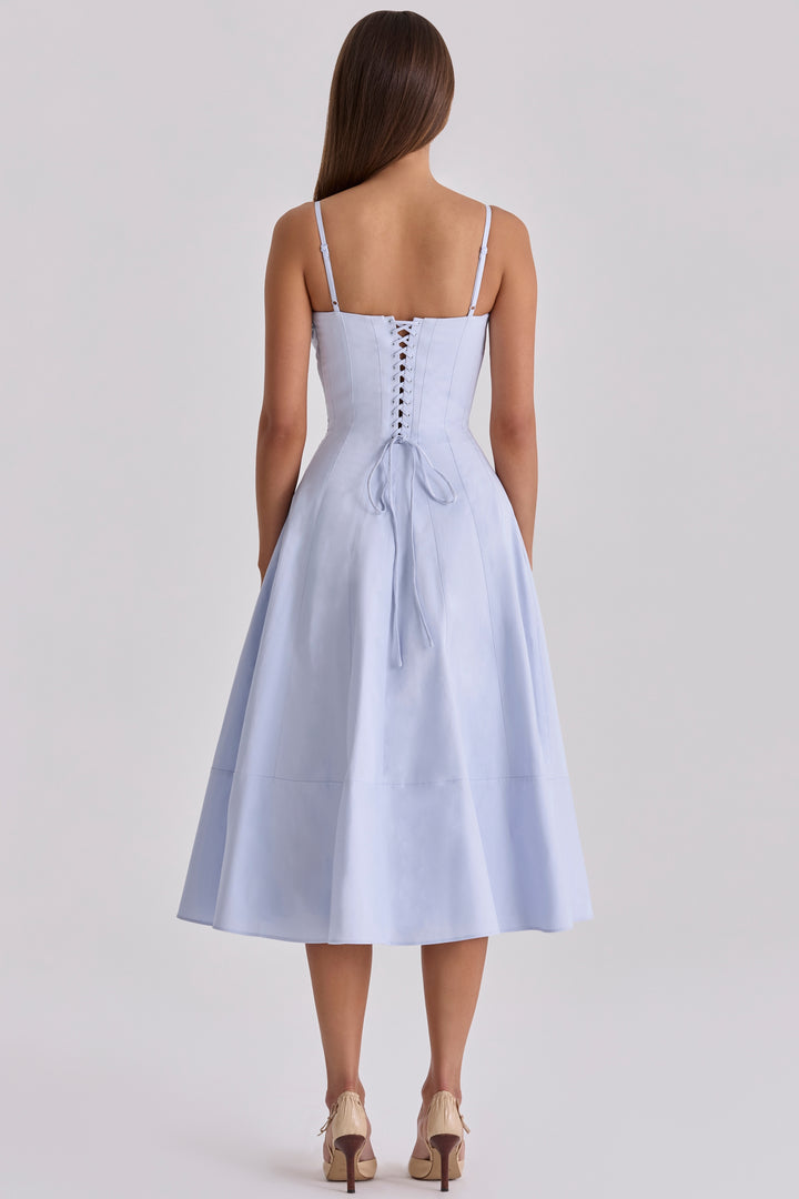 Elysia Midi Dress - Sky Blue