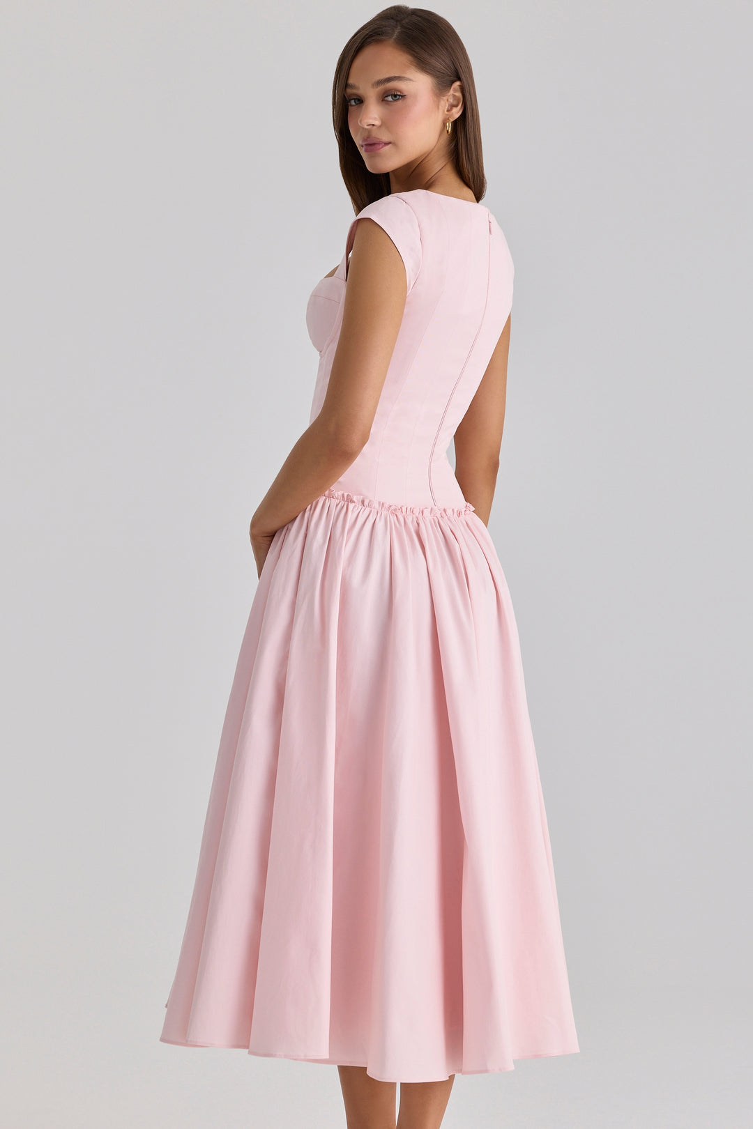 Velina Rose Midi Dress in pink