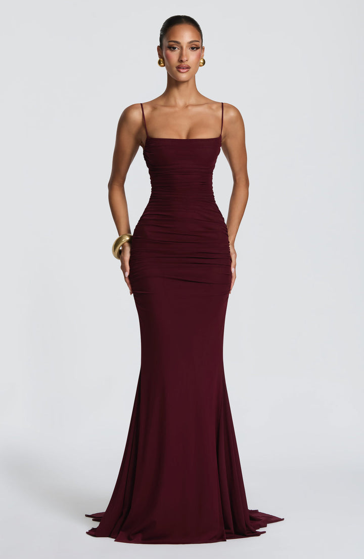 Rosalie Gown in Cherry Lacquer