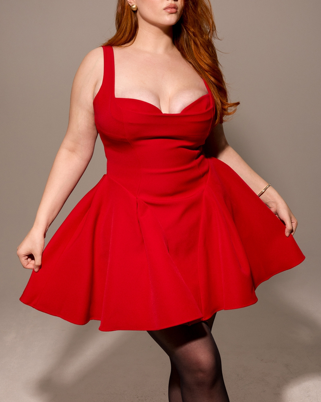 Macarena Red Mini Dress in red