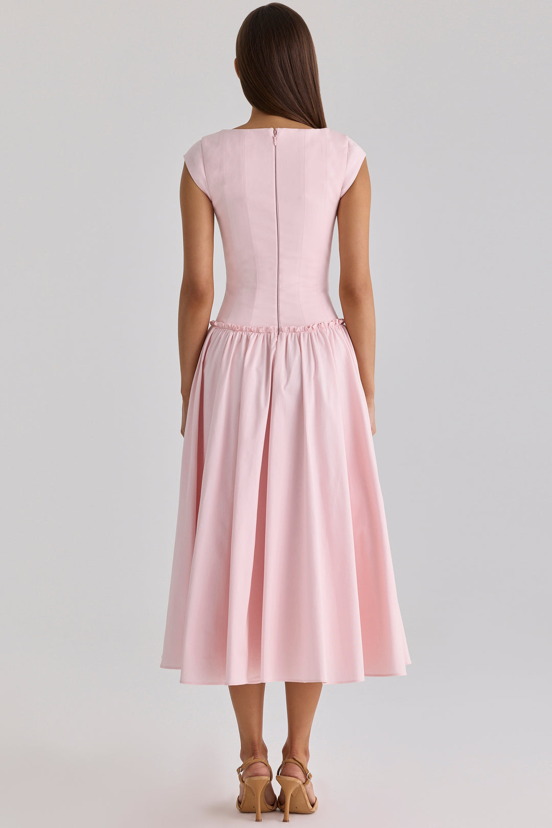 Velina Rose Midi Dress in pink