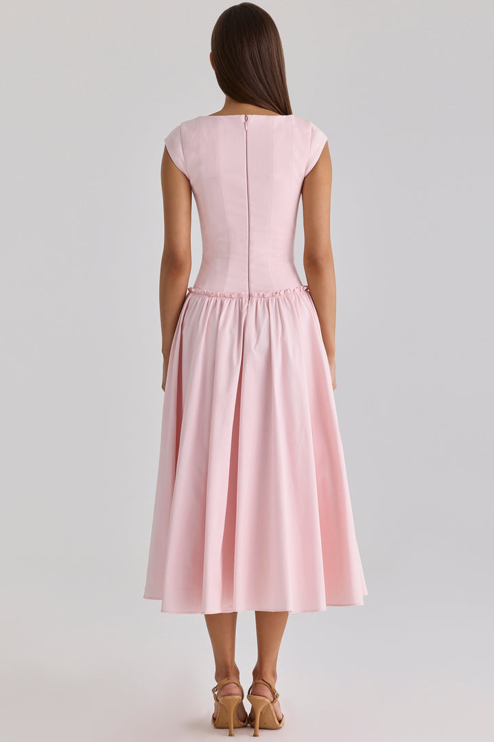 Velina Rose Midi Dress in pink
