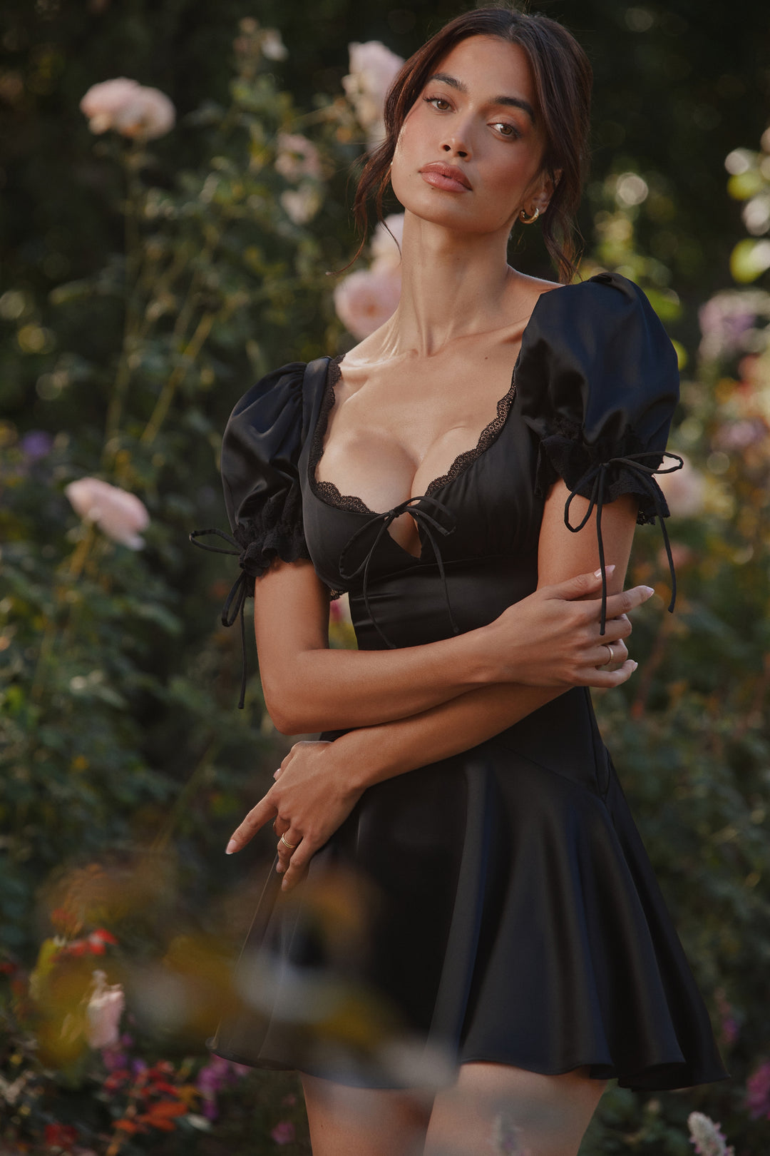 Elowen Tie-Front Mini Dress