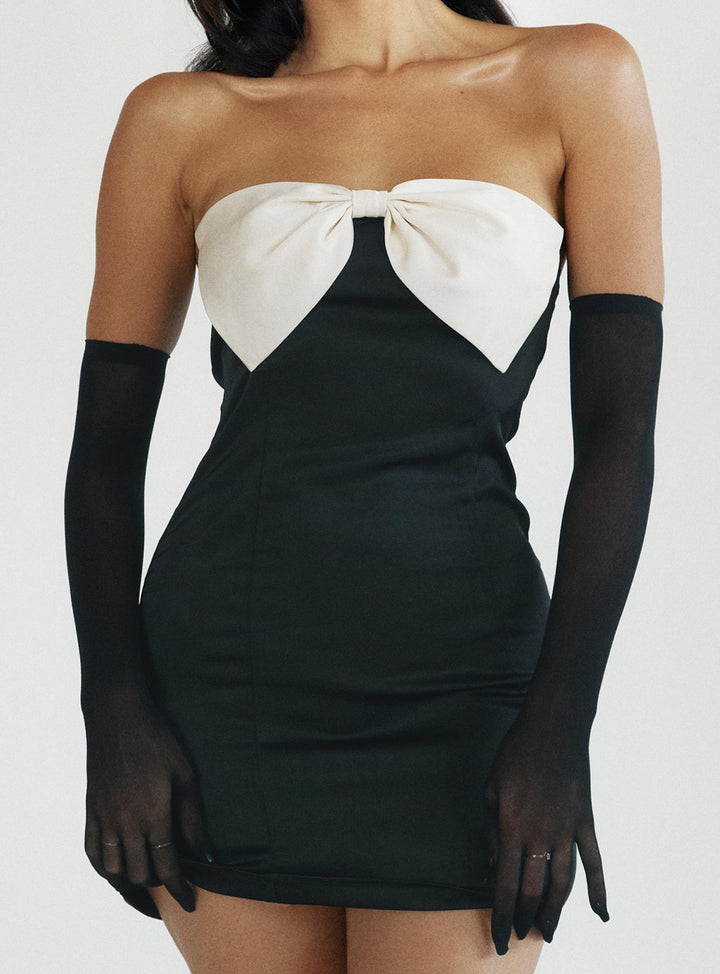 Lolita Bow Strapless Mini Dress