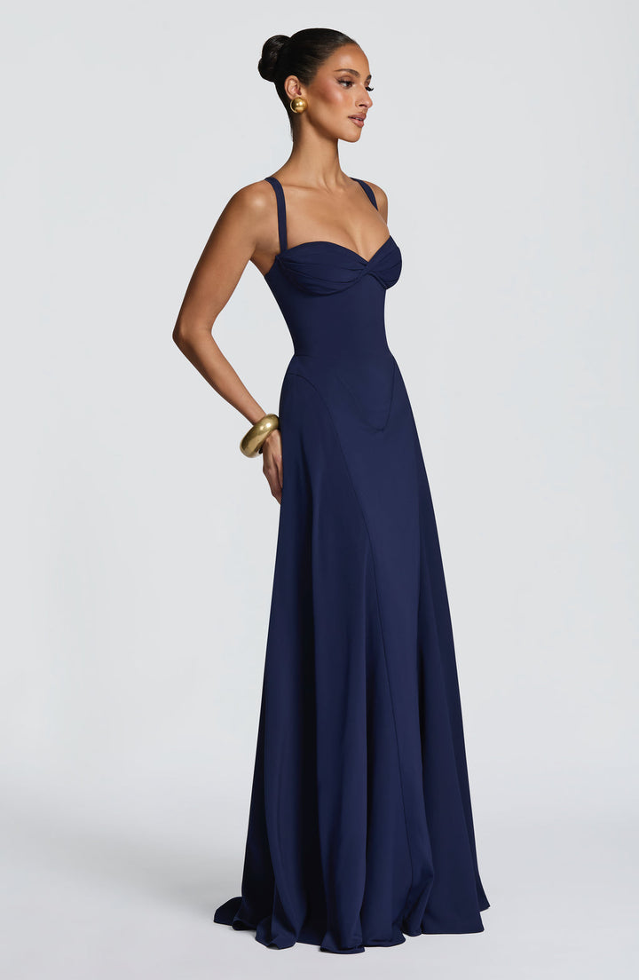 Anora Maxi Dress in Navyblue