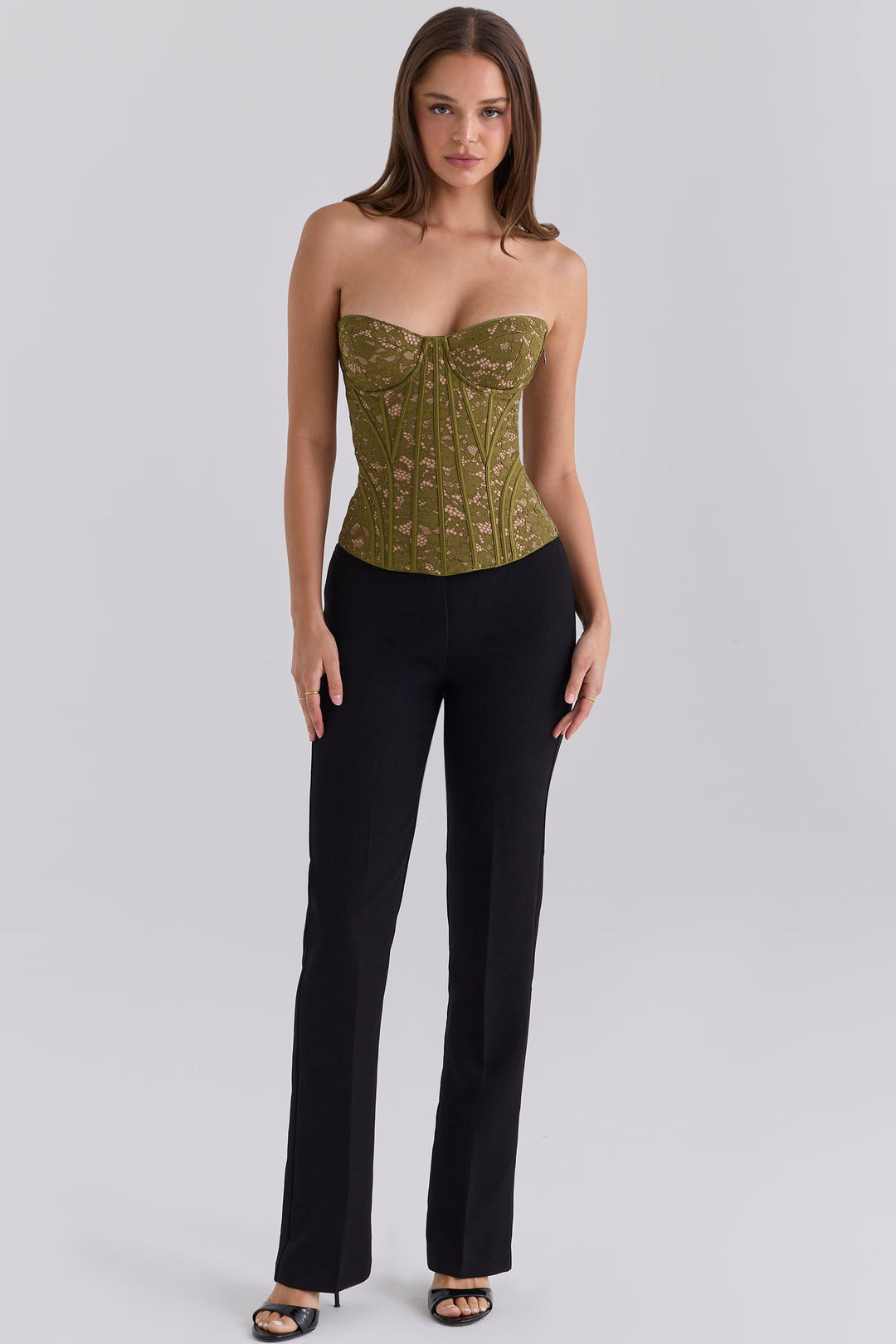 Hazel lace Blush Bloom Corset top