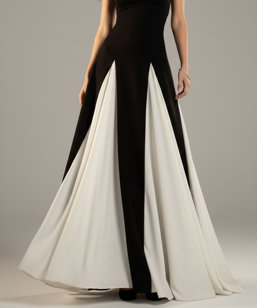 Cressida Black & White Maxi Dress