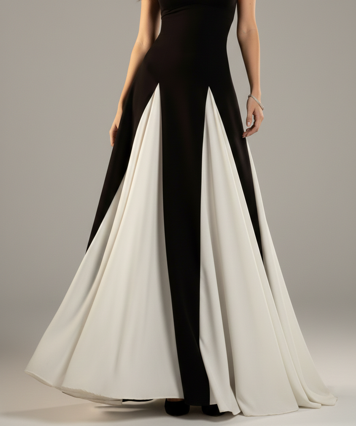 Cressida Black & White Maxi Dress