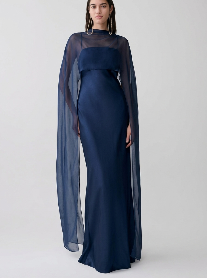 Evelune Cape Maxi Dress
