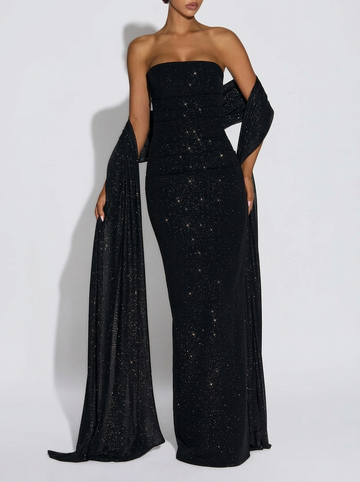 Pandora Maxi Dress in Black