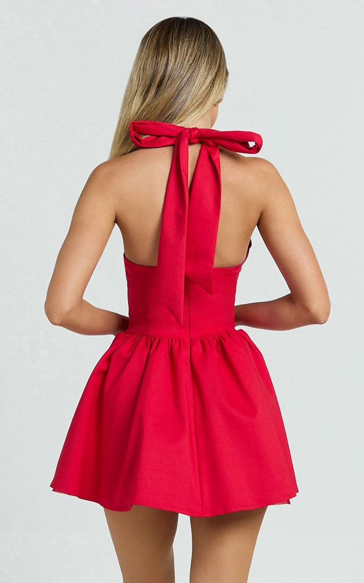 Betty fit and flare Mini Dress in Red