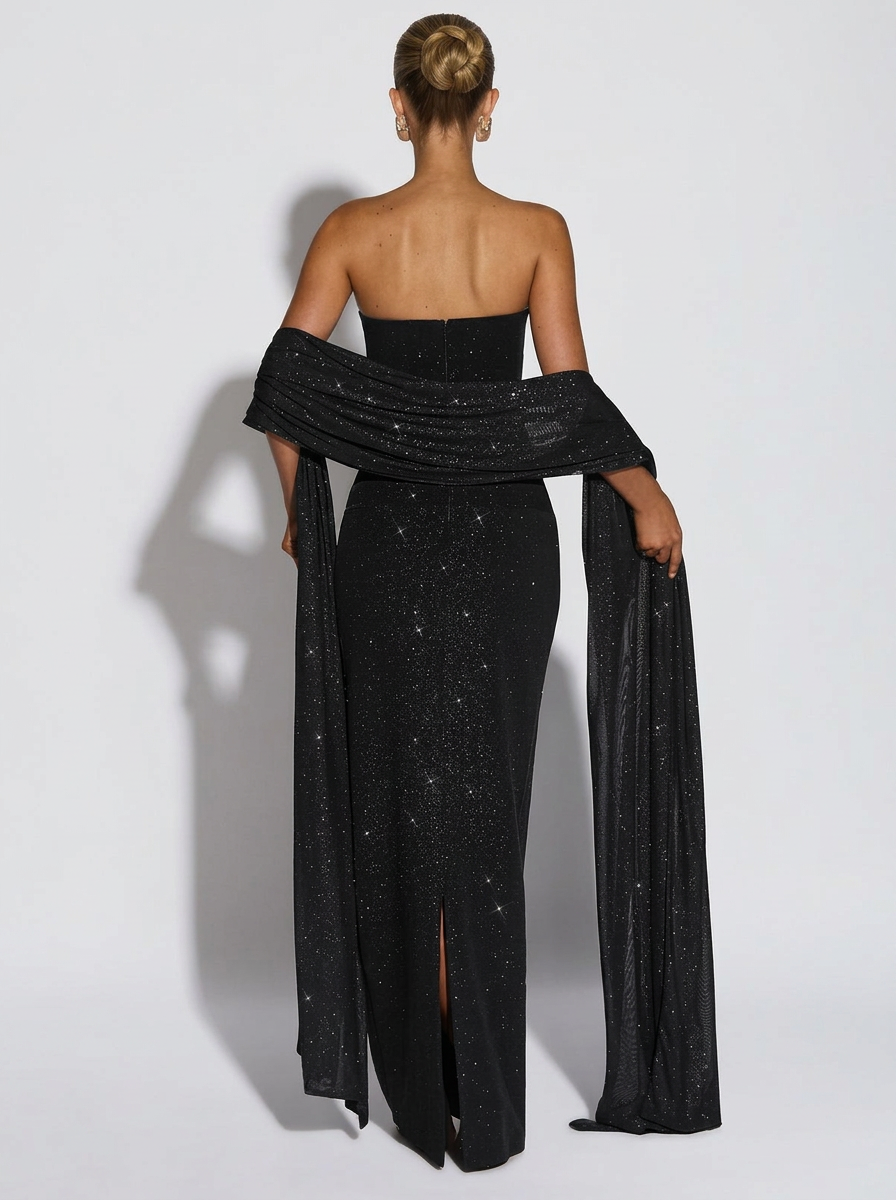 Pandora Maxi Dress in Black