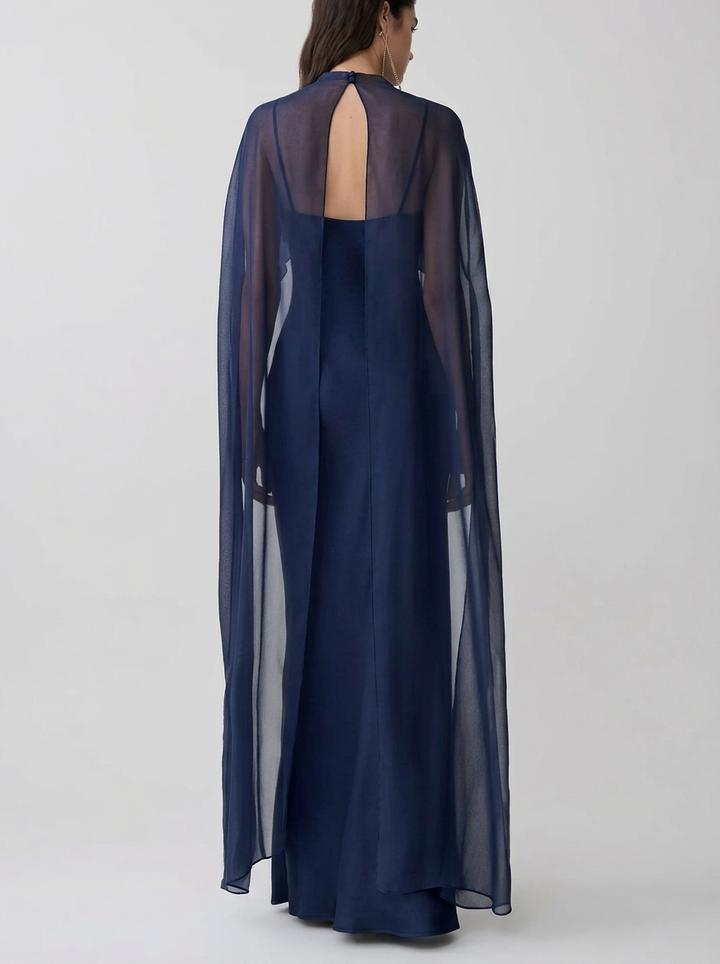 Evelune Cape Maxi Dress
