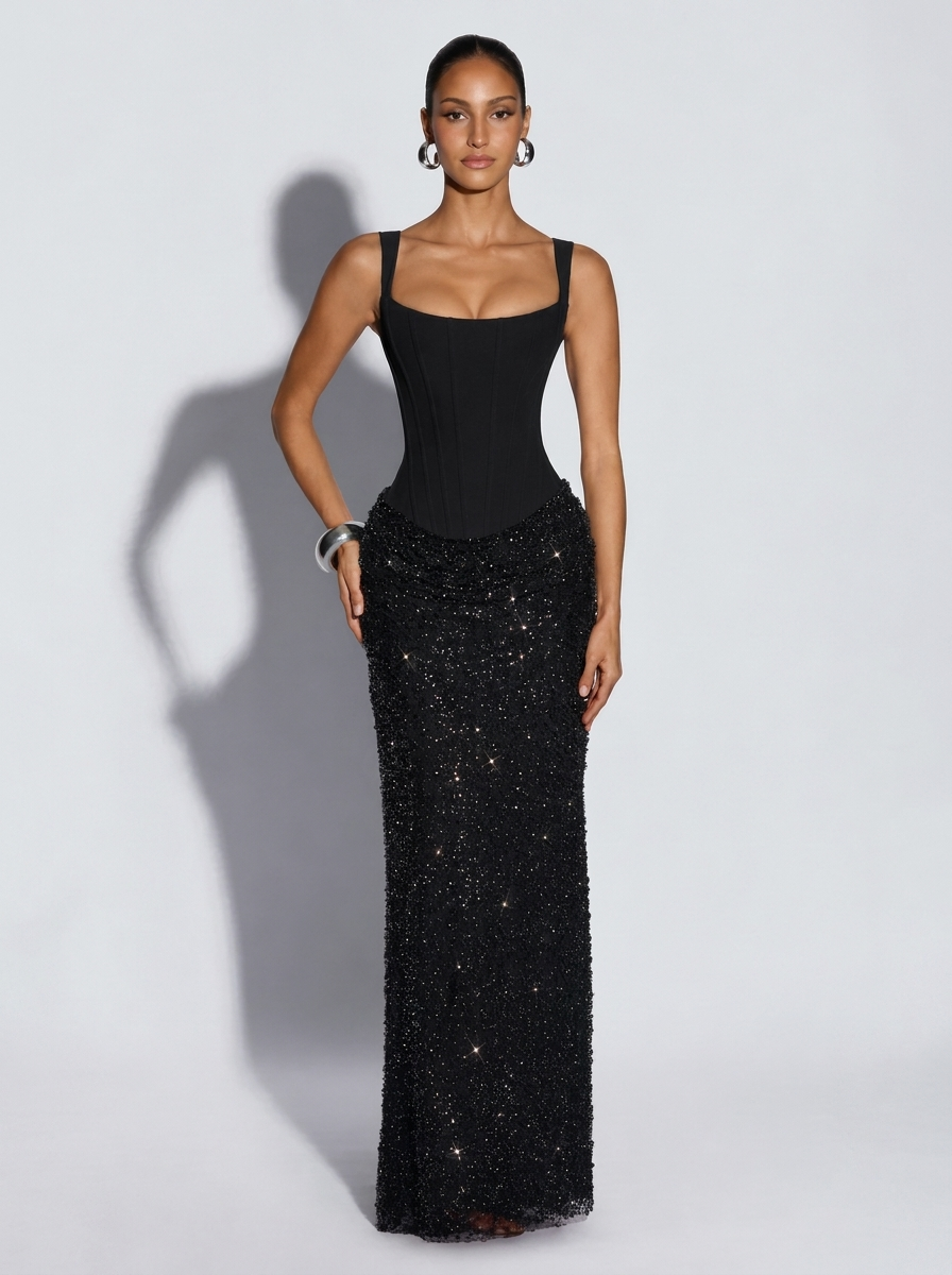 Eclipsara Corset Maxi Dress