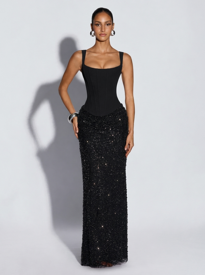 Eclipsara Corset Maxi Dress