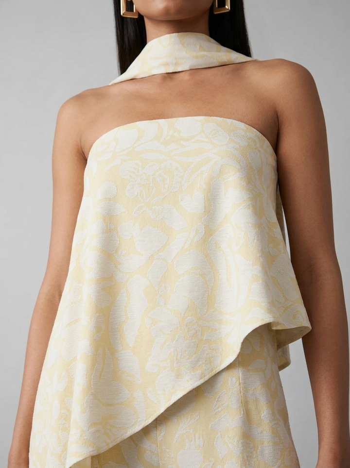 Noore Asymmetric Draped Co-ord Set