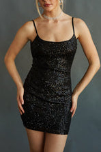 Gisele Sequin Mini Dress in Green