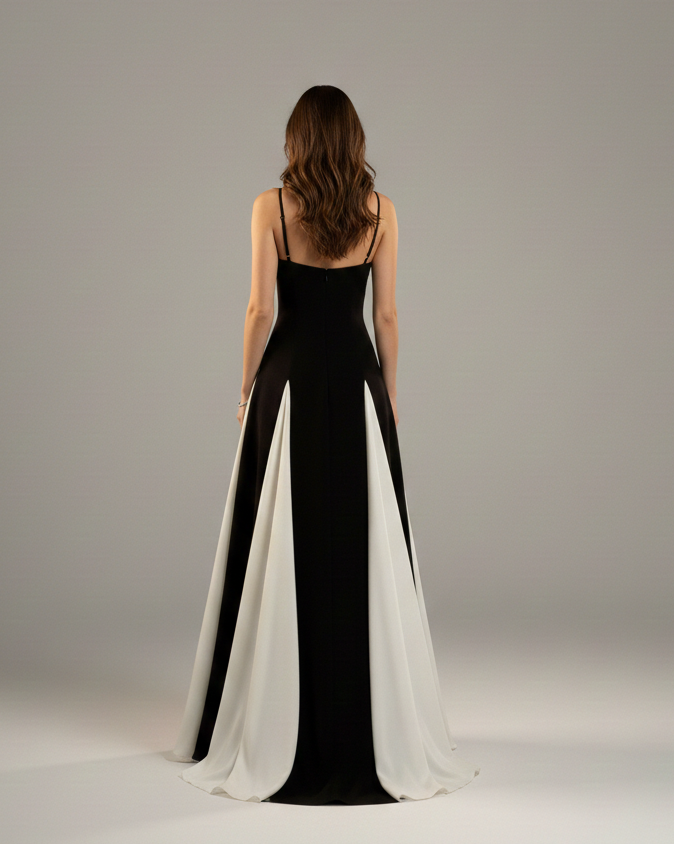 Cressida Black & White Maxi Dress