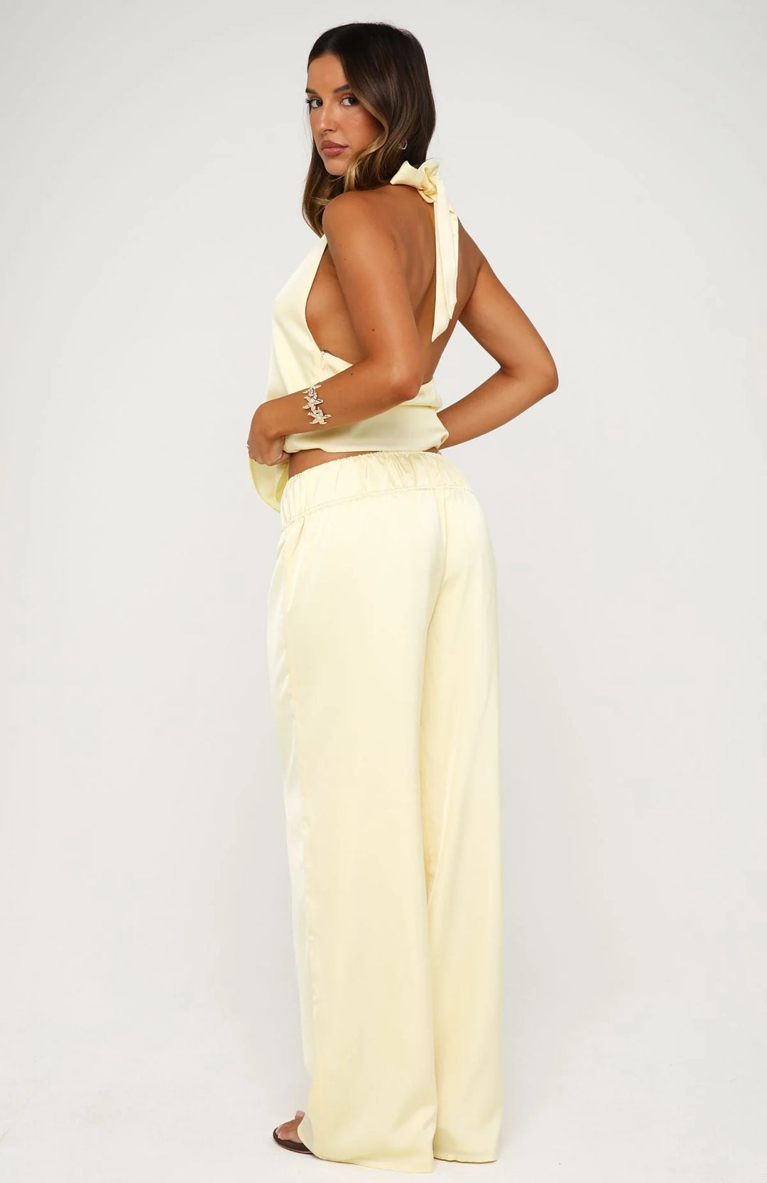 Riana light yellow co-ord set