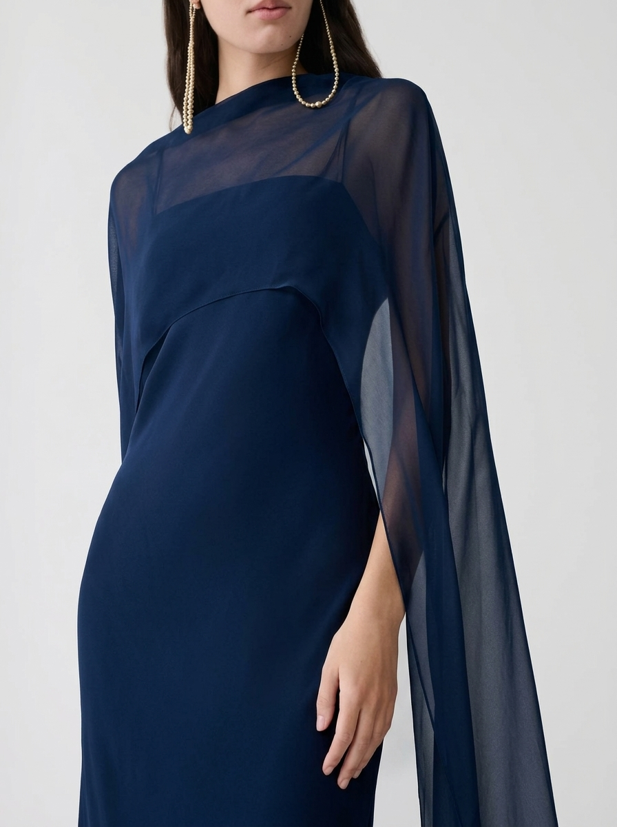 Evelune Cape Maxi Dress
