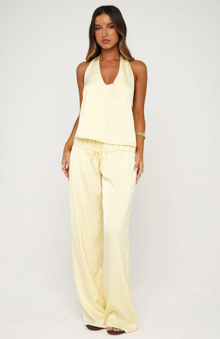 Riana light yellow co-ord set