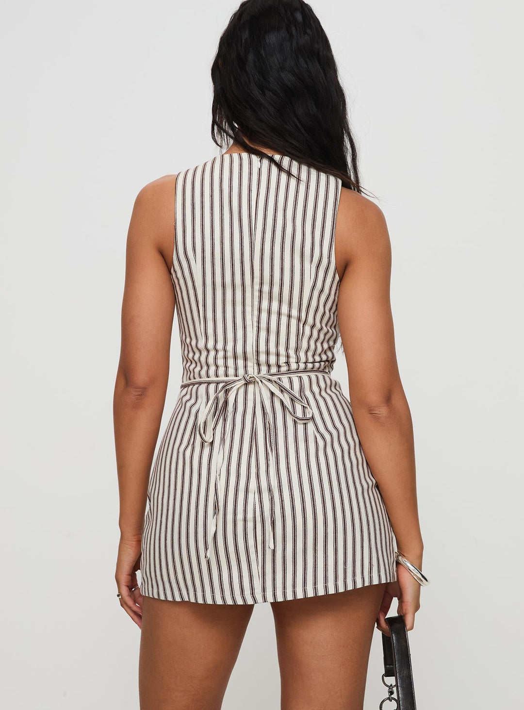 Nyla Pinstripe Sleek Mini Dress