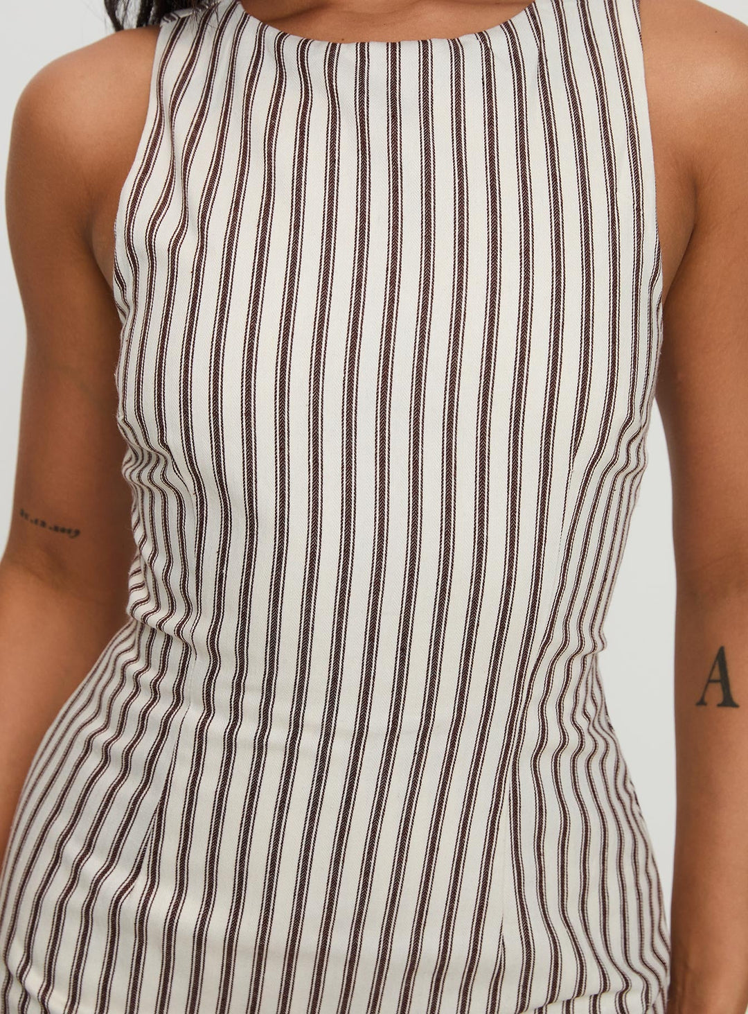 Nyla Pinstripe Sleek Mini Dress