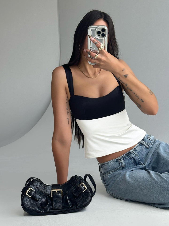 Bellamy Top in cream and black