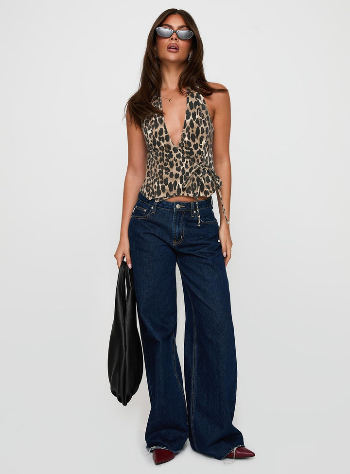 Haven top in leopard print