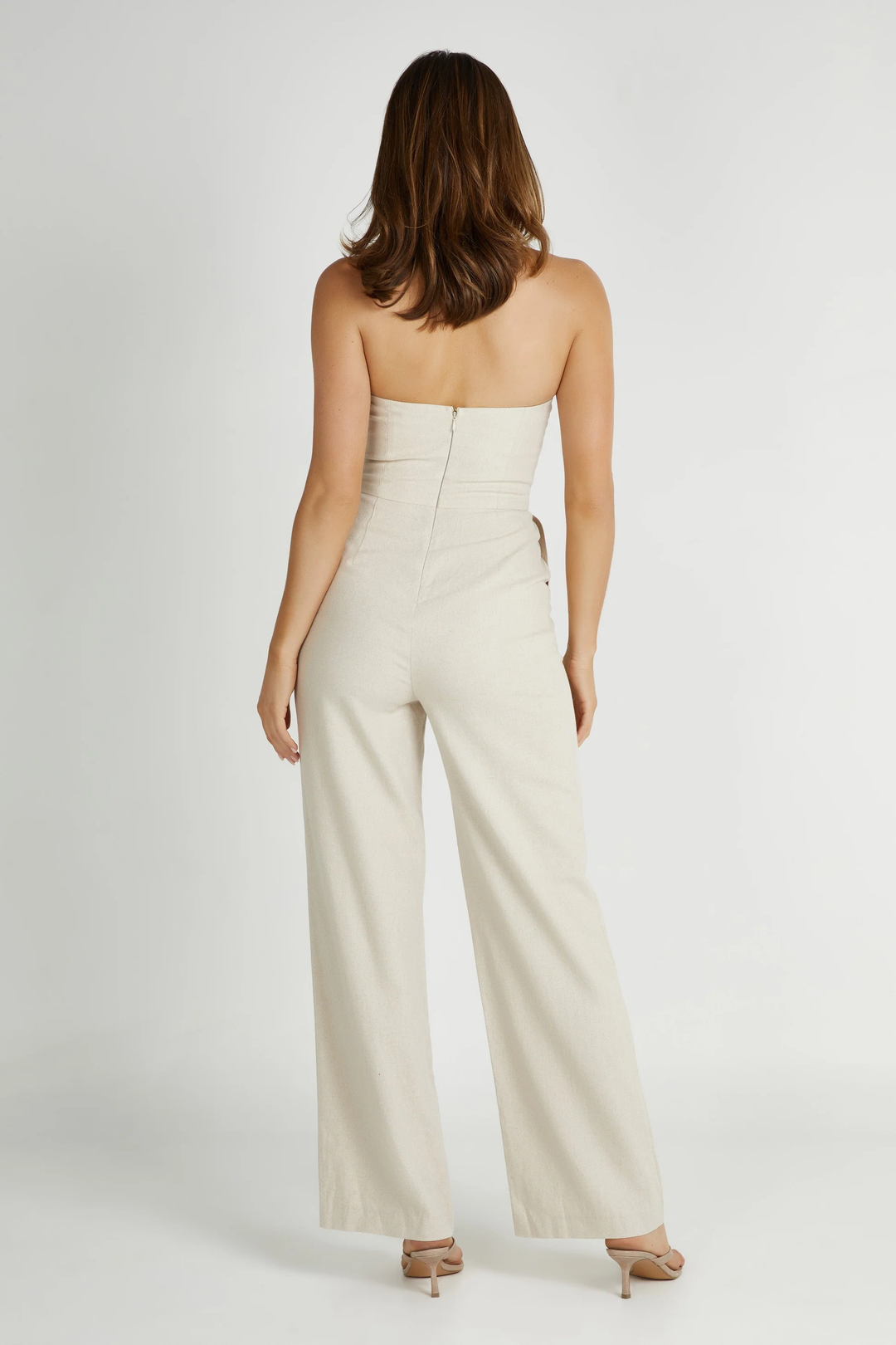 Santana Strapless Linen Jumpsuit