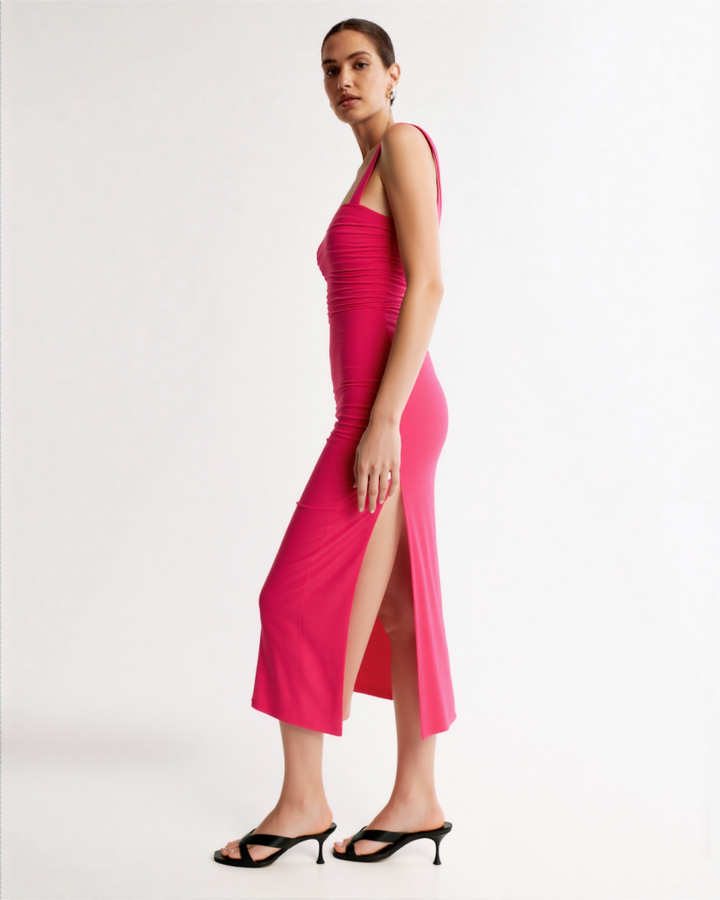 Kaelani Pleated Midi Dress