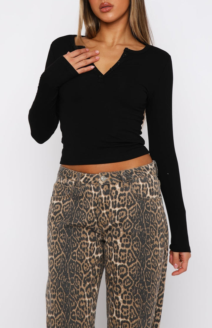 Samira Long Sleeve Top Black