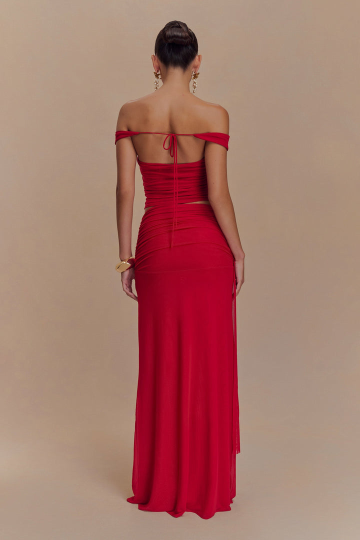 Rimka Co ord set in Red