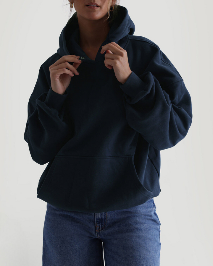 Milana Boyfriend Hoodie in Navy