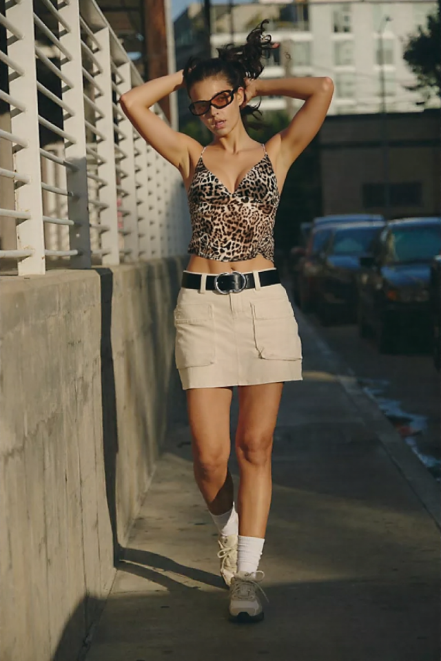 Clover Top in leopard print