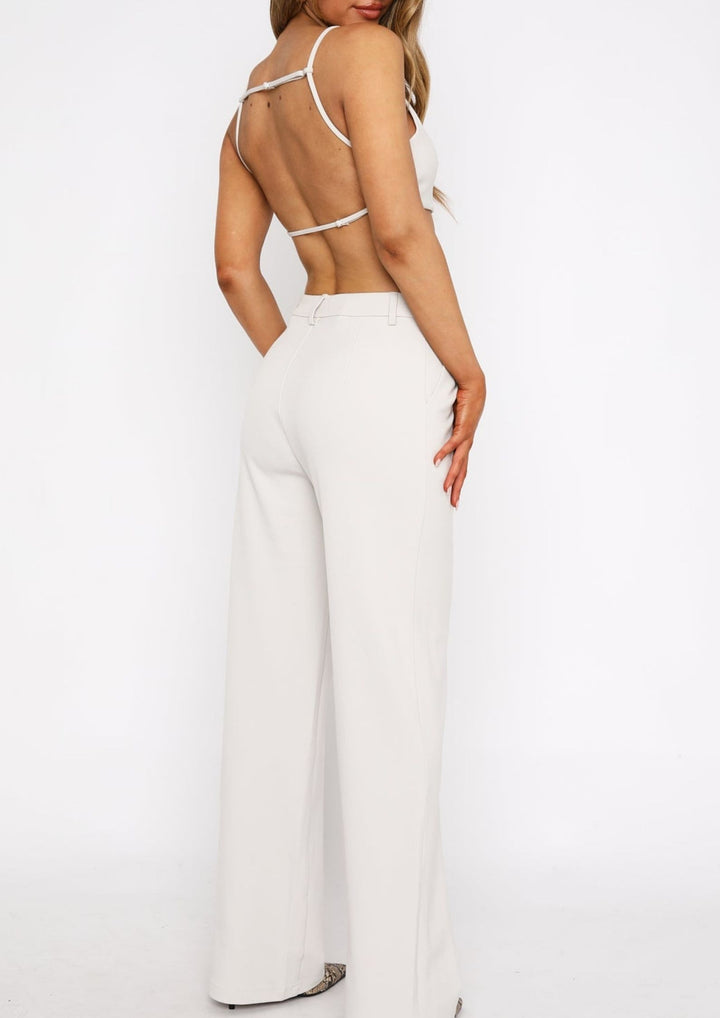 Arabella Wide leg Pants in Cream