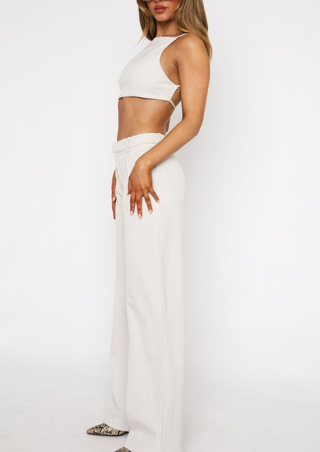 Arabella Wide leg Pants in Cream