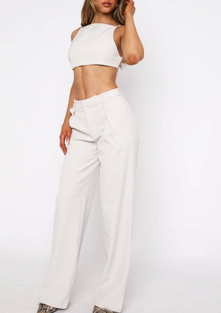 Arabella Wide leg Pants in Cream