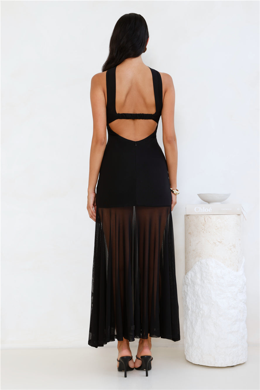 Frida Sway Strapless Maxi Dress Black