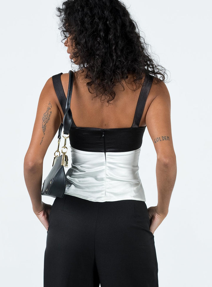 Bellamy Top in cream and black