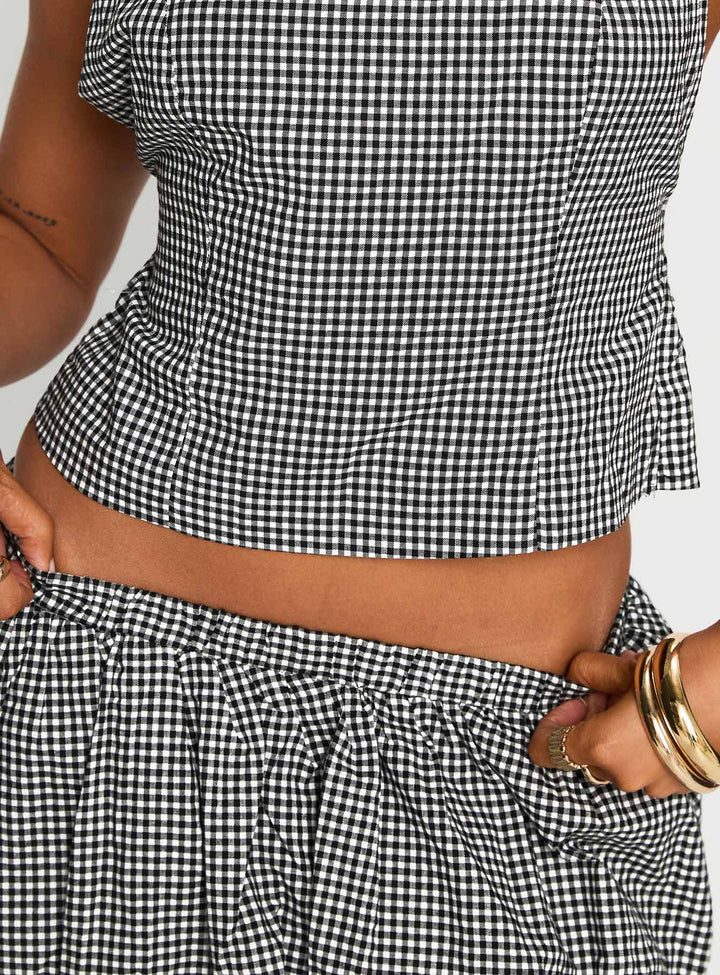 Serene Skirt in Black/white
