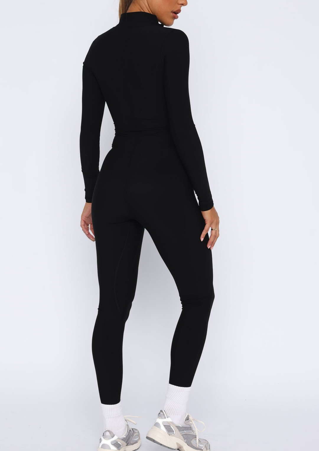 Elsie Long Sleeve Jumpsuit in Black